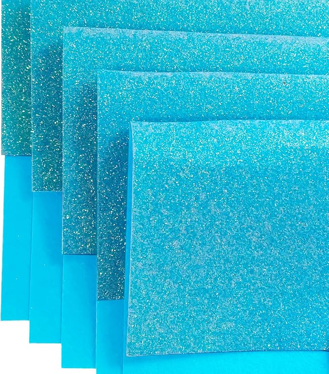 Jtnohx Glitter Felt Fabric, 8 x12 inches Felt Square Glitter - Image 3