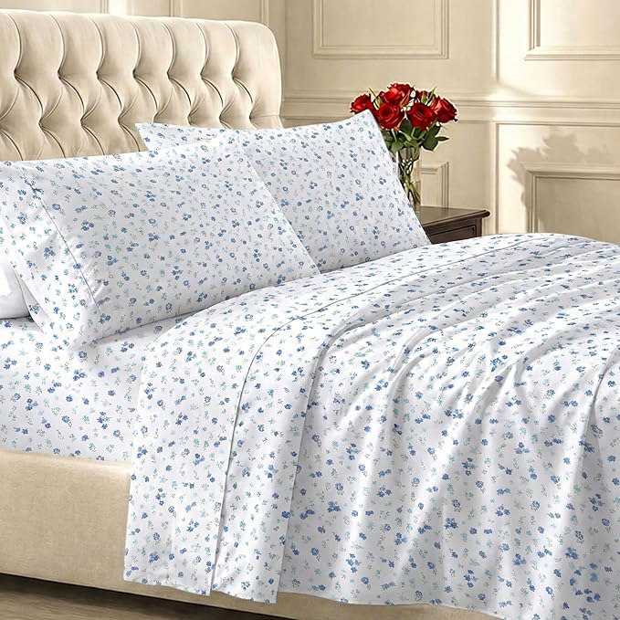 California Design Den Soft Queen Size 100% Cotton Sheet Sets, 400 TC Good by CaliforniaDesignDen