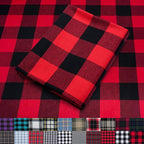 Pico Textiles 10 Yards Bolt Red and Black Buffalo Plaid Checkered Flannel Fabric by PicoTextiles