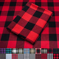 Pico Textiles 6 Yards Bolt Red and Black Buffalo Plaid Checkered Flannel Fabric by PicoTextiles