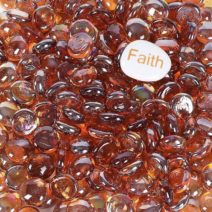 5LB Fire Glass Beads Flat Glass Marbles by Ausluru