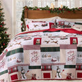 PPOLCA Christmas Twin Quilt Bedding Set, 2-Piece Snowman Printed Lightweight by PPOLCA