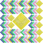 100 Pack Bandanas Unisex Paisley Bandanas Bulk Multi Purpose Cowboy Head Wrap by Handepo