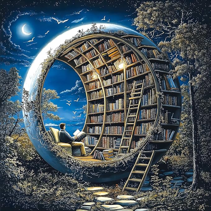 MINIWAN Magic Moon Library Jigsaw Puzzles by MINIWAN