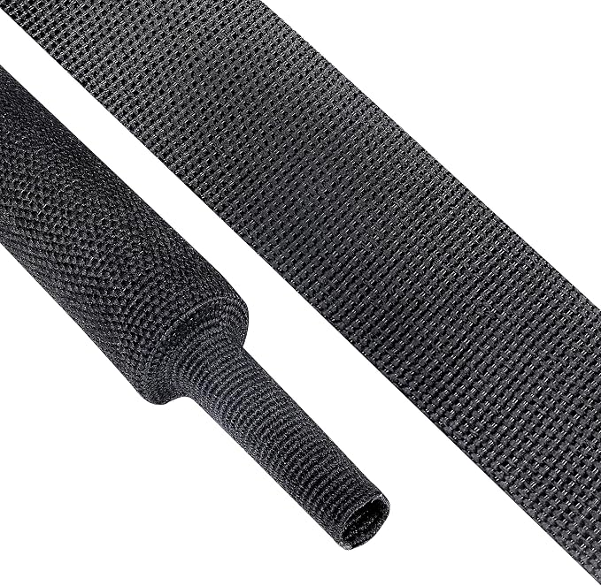 Heat Shrink Wire Loom 2:1 Shrinkable Braided Cable Sleeve 3/4 Inch ID-46ft by BuyUneed