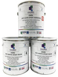 Coloredepoxies 10025 White Epoxy Resin Coating Made with Beautiful and Vibrant Pigments, 100% solids, For Garage Floors, Basements, Concrete and Plywood. 3 Gallon Kit