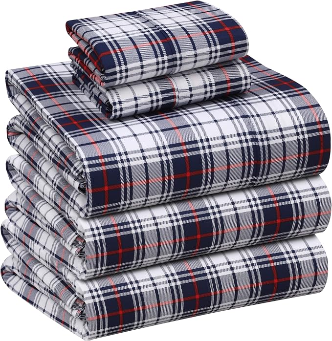 RUVANTI 100% Cotton Sheets – Split King Size Percale Bedding, Cooling & by Ruvanti