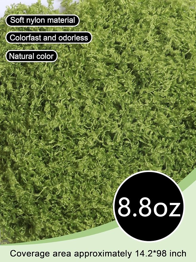 Light Green 8.8oz Artificial Floral Moss Fake Greenery Moss Faux Plant - Image 2