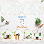 Bonroy 4 Sets Embroidery Set for Beginners, Art Craft, Easy Sewing, Includes - Image 4