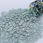 LITMIND 1.1LB Silver Textured Irregular Glass Mosaic Tiles - Image 5