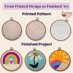 Zyrose Punch Needle Kit for Beginners & Adults, Printed Fabric, 3 - Image 4