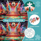 500 Pieces Puzzle for Adults, Puzzles for Adults 500 Pieces, Retro Disco - Image 4