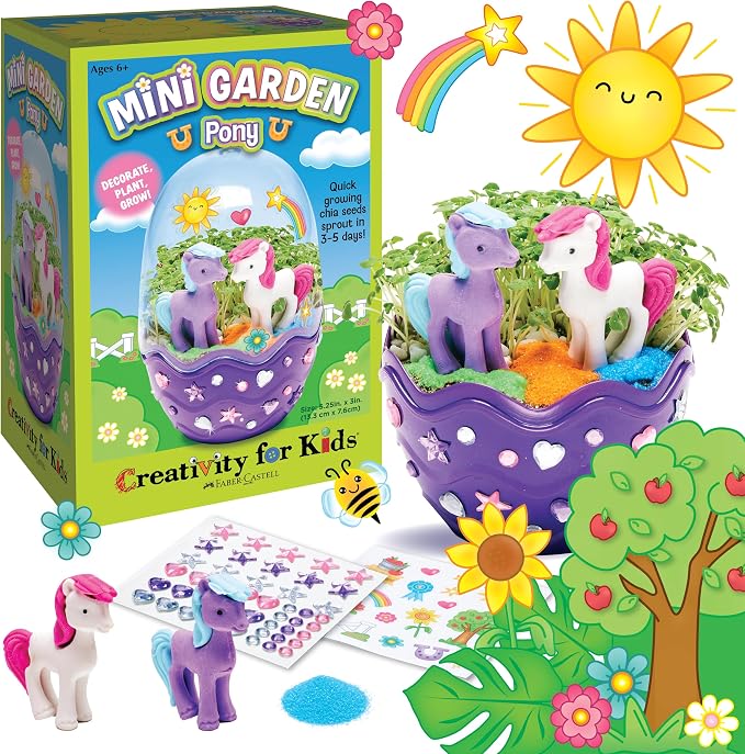 Creativity for Kids Mini Garden: Pony Terrarium Kit | Summer Crafts for Kids | by CreativityforKids