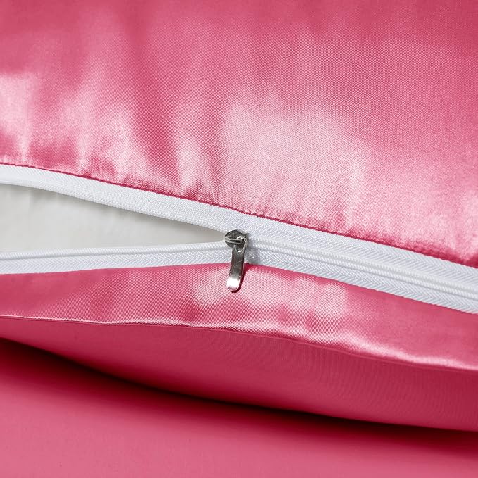 Peach Red Satin Pillowcases - Image 4