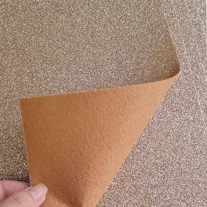 Jtnohx Glitter Felt Fabric, 8 x12 inches Felt Square Glitter - Image 8