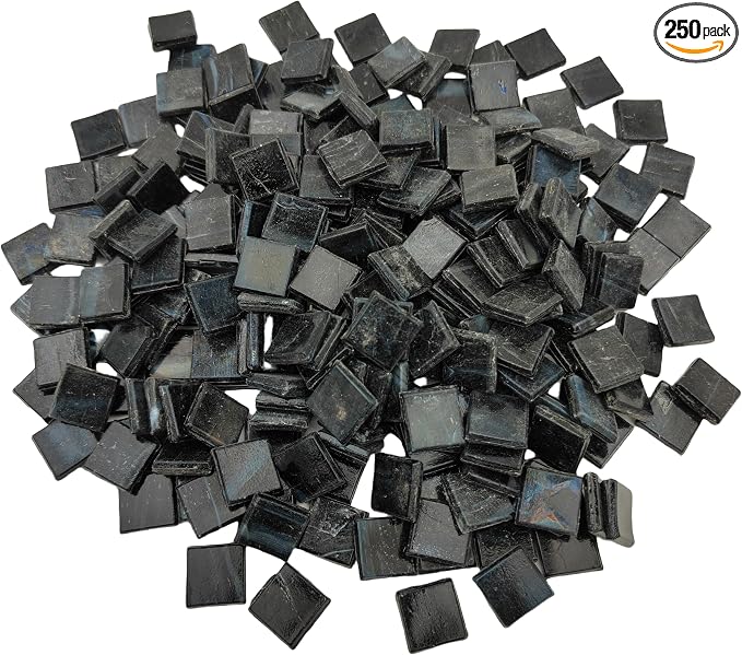 1.1 LB Ice Jade Mosaic Tiles, 0.59“ Square Glass Mosaic Pieces by BTMIEY