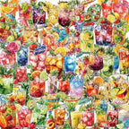 50Pcs Transparent Summer Drinks Aesthetic Stickers - Image 8
