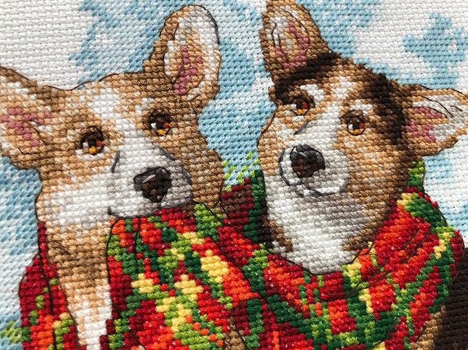 RIOLIS - Ready for Autumn 2002, Dogs Cross Stitch Kits 9¾" x 9¾", Counted Cross - Image 6