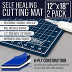 U.S. Art Supply 12" x 18" Self-Healing Cutting Mat 5-Ply - Image 2
