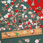 SANNIX 110Pcs Christmas Charms Gold Enamel Jewelry Making Charms Pendant - Image 3