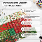 Craftido-20 Options-100% Cotton Jelly Roll Fabric Precut Strips - Image 6