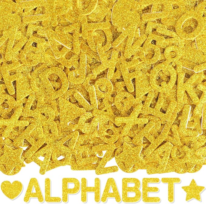 1568 Pcs Foam Letter Stickers Glitter, Self-Adhesive Glitter Alphabet Stickers by Unknown