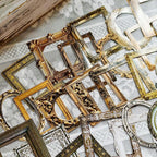 100 Pcs Vintage Frame Stickers Metallic | Scrapbooking Stickers - Image 3