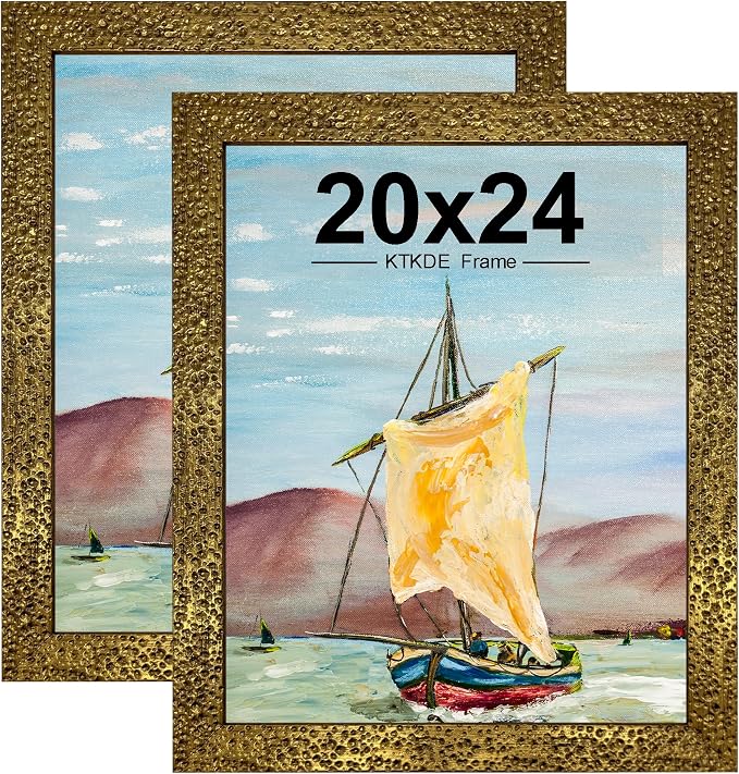 KTKDE 20x24 Picture Frame Set of 2, Ornate Vintage Poster Frames by KTKDE