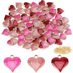 SANNIX 90Pcs Valentine's Day Heart Charms by SANNIX