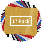 VinylRus Glitter HTV Heat Transfer Vinyl Bundle by VinylRus