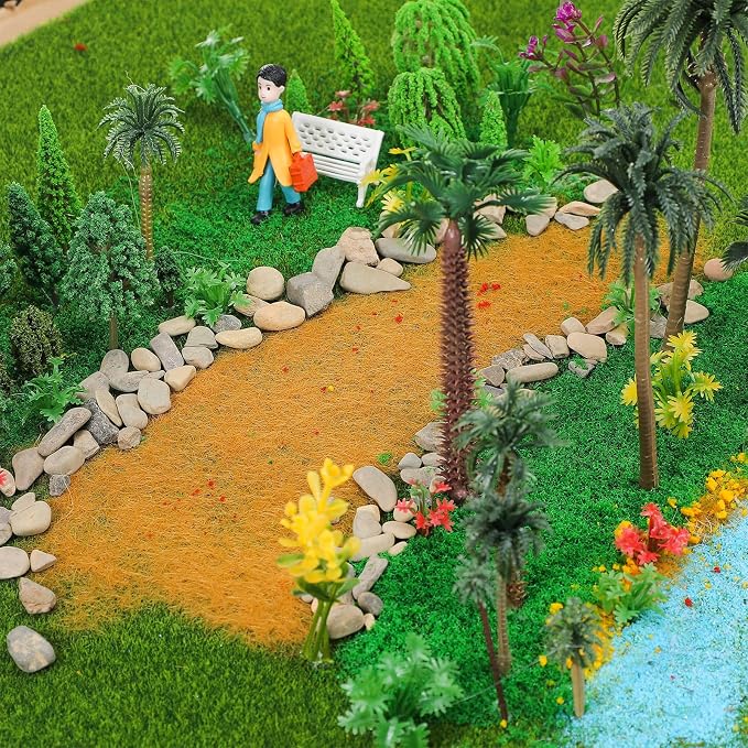 Sureio 130 Pcs Diorama Supplies Kit Include 121 Miniature Trees 1.2-7.48 Inch - Image 4