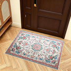 Vintage Floral Faux Cashmere Non-Slip Rug 15.7x23.6 Inches, Soft Washable - Image 3