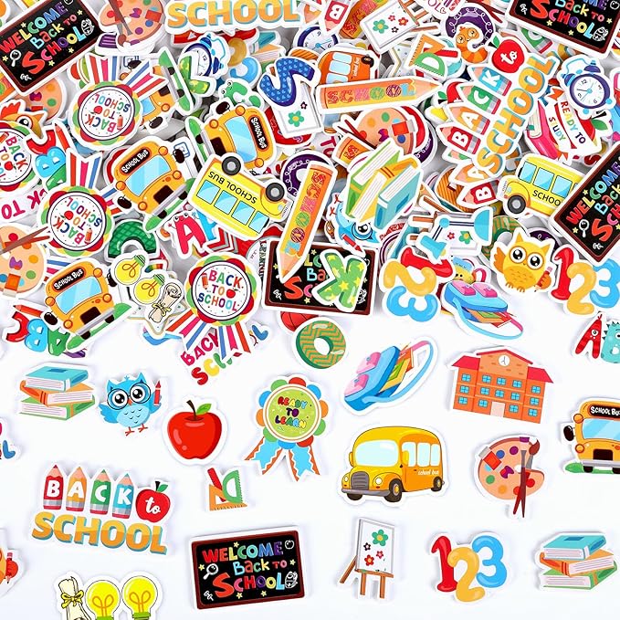 600 Pcs Back to School Foam Stickers Self Adhesive by SEPGLITTER