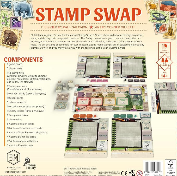 Stonemaier Games: Stamp Swap by Paul Salomon | A Competitive Stamp Collecting - Image 2