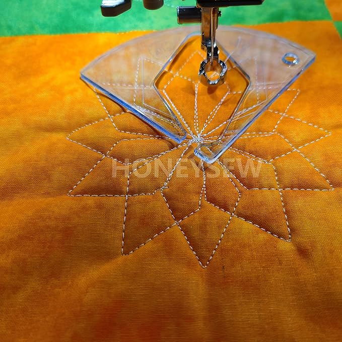 HONEYSEW Free Motion Quilting Template Sewing Ruler Templates by HONEYSEW
