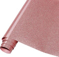 Tintnut Rose Gold Glitter Heat Transfer Vinyl Roll, easy cut & weed, stretch by Tintnut