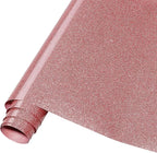 Tintnut Rose Gold Glitter Heat Transfer Vinyl Roll, easy cut & weed, stretch by Tintnut
