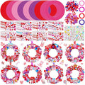 Hollowfly 48 Sets Valentine's Day Wreath Craft Kits DIY Heart Wreath Hanging by Hollowfly