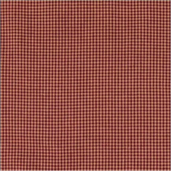 Hobby Lobby Wine & Tan Homespun Basic Check Cotton Fabric, 1 Yard | Precut by HobbyLobby