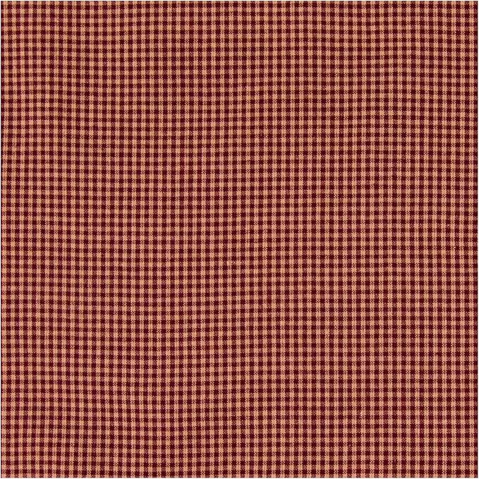 Hobby Lobby Wine & Tan Homespun Basic Check Cotton Fabric, 2 Yards | Precut by HobbyLobby