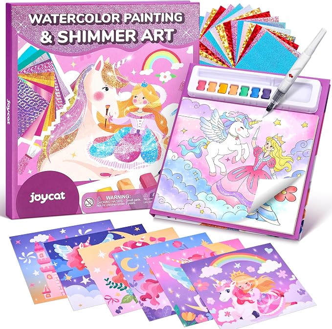 JoyCat Paint with Water Coloring Books & Shimmer Art | Princess Art & Craft by JOYCAT