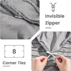 NEXHOME PRO Duvet Cover Queen, Soft and Lightweight 100% Washed Microfiber - Image 5