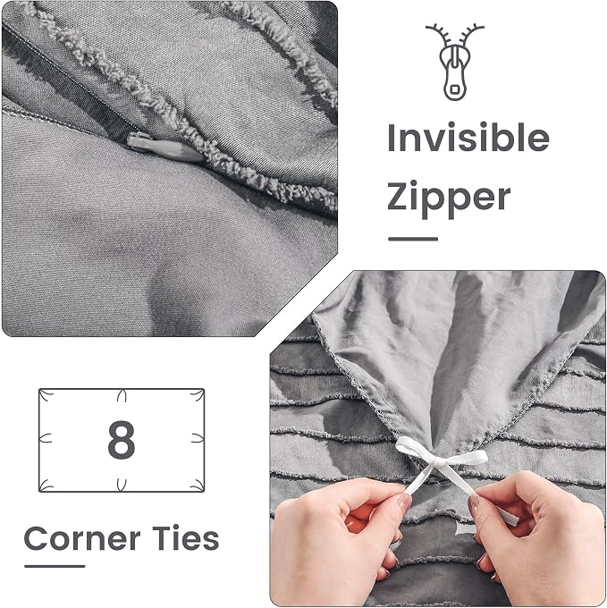 NEXHOME PRO Duvet Cover Full, Soft and Lightweight 100% Washed Microfiber - Image 5
