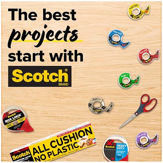 Scotch Wall-Safe Tape, 4 Dispensered Rolls, Sticks Securely, Removes Cleanly - Image 10