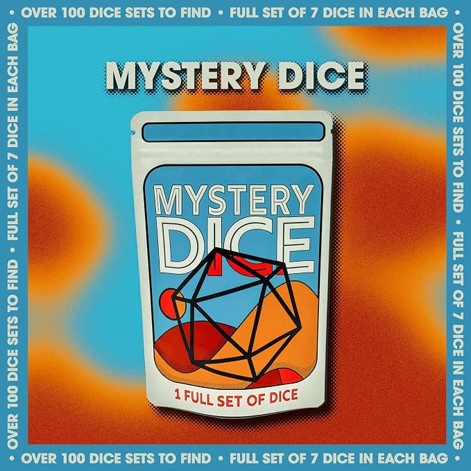1985 Games Mystery Dice, DND Dice Set of 7 Polyhedral Dice, Wide Range of - Image 4