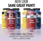 FolkArt Matte Acrylic Paint in Assorted Colors, 16 oz, School Bus Yellow 16 Fl - Image 2