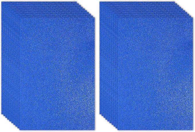 PATIKIL Dark Blue Shiny EVA Glitter Foam Sheet 16x12 Inch 2mm Thick by PATIKIL