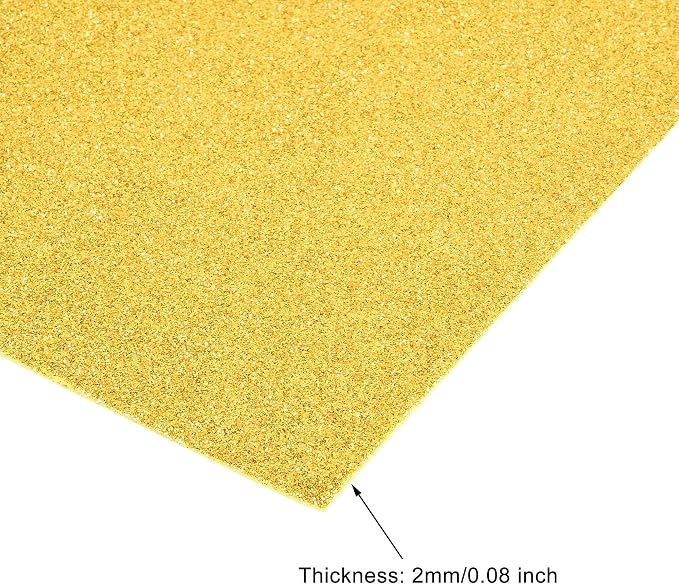 uxcell Gold Tone Shiny EVA Foam Sheets 11 x 8 Inch 2mm Thick - Image 3