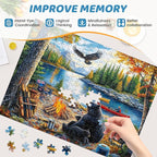 500 Piece Puzzles for Adults, Mother Bear Eagle Large Piece Jigsaw Puzzle for - Image 5