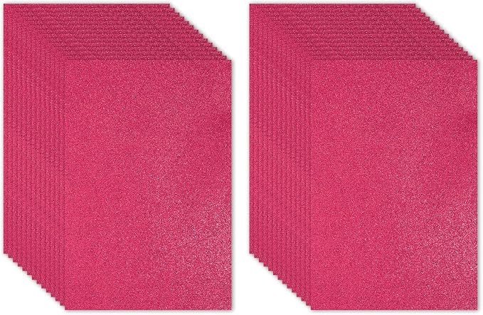PATIKIL 30Sheets Wine Red EVA Glitter Foam Sheet 11.8 x 7.9 Inch 2mm Thick by PATIKIL
